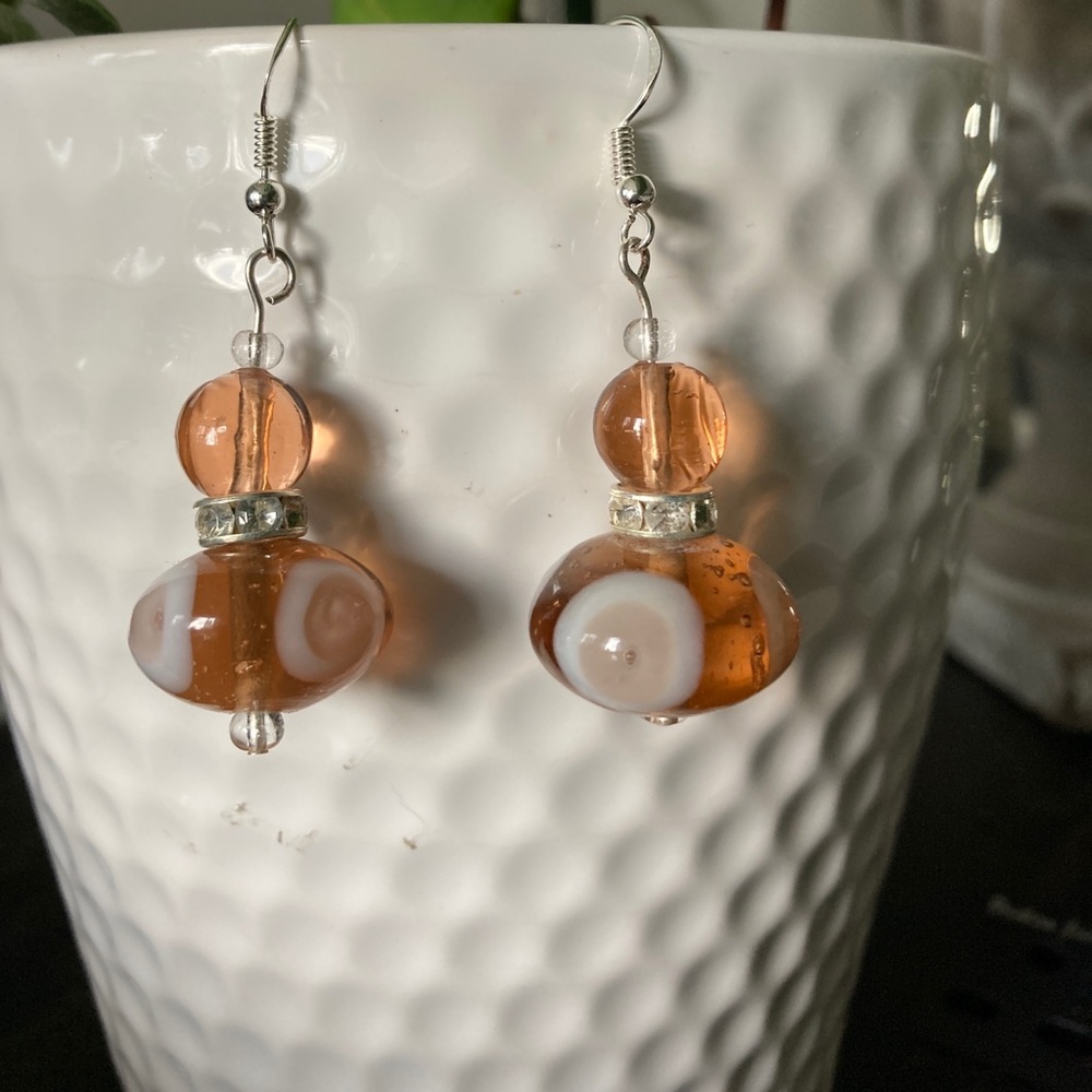 Blown Glass Dangle Earrings